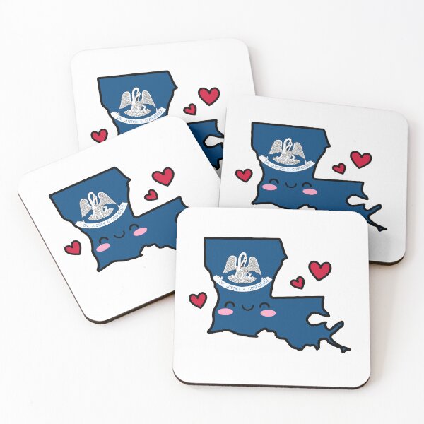 Item preview, Louisiana State Flag Map Smile with Love designed and sold by pixelsparkzone.
