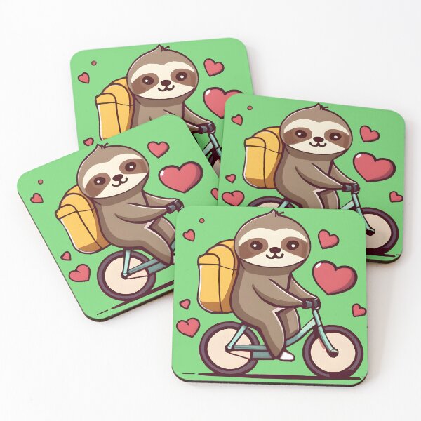 Item preview, Cute sloth riding a bicycle designed and sold by ratchawoot.