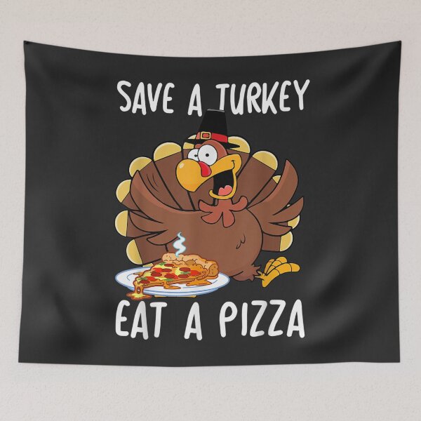 Item preview, Save A Turkey Eat Pizza Thanksgiving Kids Adult Vegan Gifts designed and sold by William Parker.
