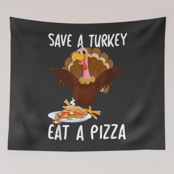 Item preview, Save A Turkey Eat Pizza Thanksgiving Kids Adult Vegan Gifts designed and sold by William Parker.