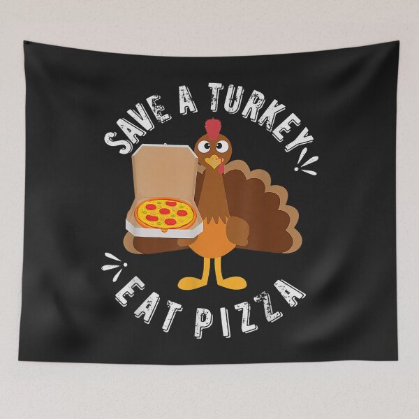 Item preview, Save a Turkey Eat Pizza Thanksgiving Shirt Kids Adult Vegan designed and sold by William Parker.
