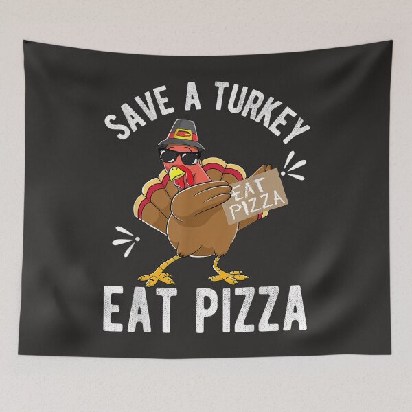 Item preview, Save a Turkey Eat Pizza Thanksgiving Shirt Kids Adult Vegan designed and sold by William Parker.