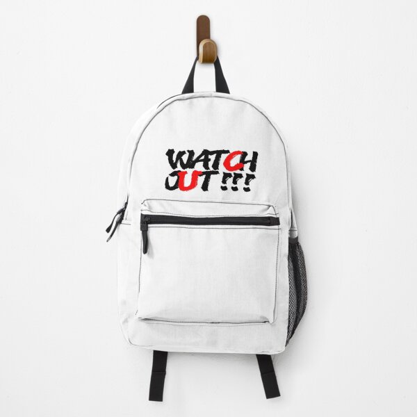 Item preview, "WATCH OUT" slogan handwriting text graphic designed and sold by BrotherQY.