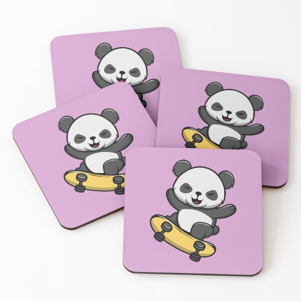 Item preview, Cute panda playing skateboard cartoon illustration designed and sold by cubbone.