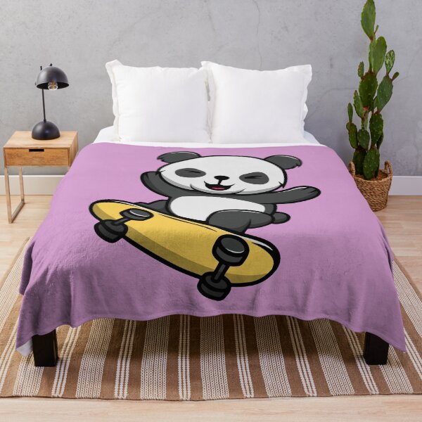 Item preview, Cute panda playing skateboard cartoon illustration designed and sold by cubbone.
