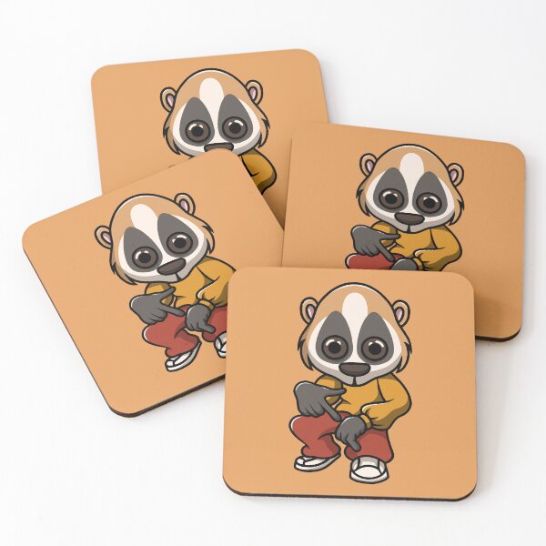 Item preview, cute slow loris dancing cartoon illustration designed and sold by cubbone.