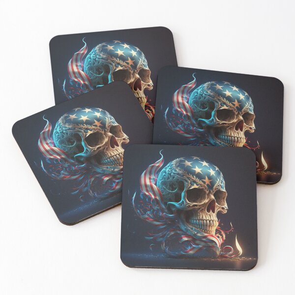 Item preview, Ornate Patriotic Skull designed and sold by Jades-Corner.