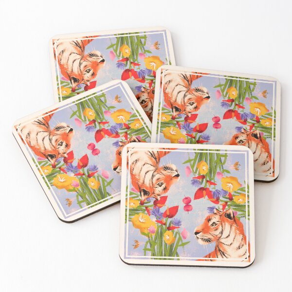 Item preview, Tiger roams in lush garden designed and sold by Ekarad P..
