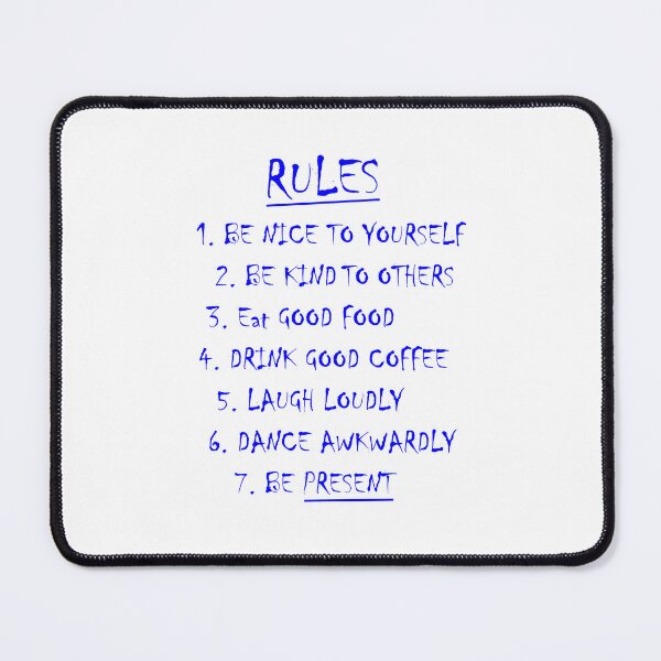 Item preview, blue House Wall Art  Rules, Retro Wall Art, Rules Art Print, Retro Quote Print, Apartment Wall Art Print, Dorm Room Decor, Red Minimalist Print, designed and sold by ayaato.