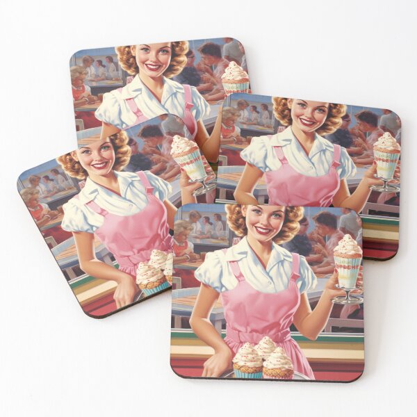 Item preview, Retro Lady Waitress from 1950 designed and sold by VisionDuke.