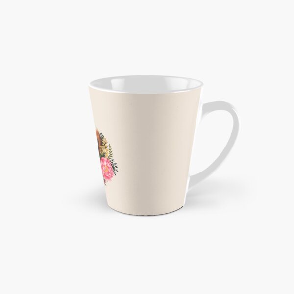 Fox and Flowers in Cream Tall Mug