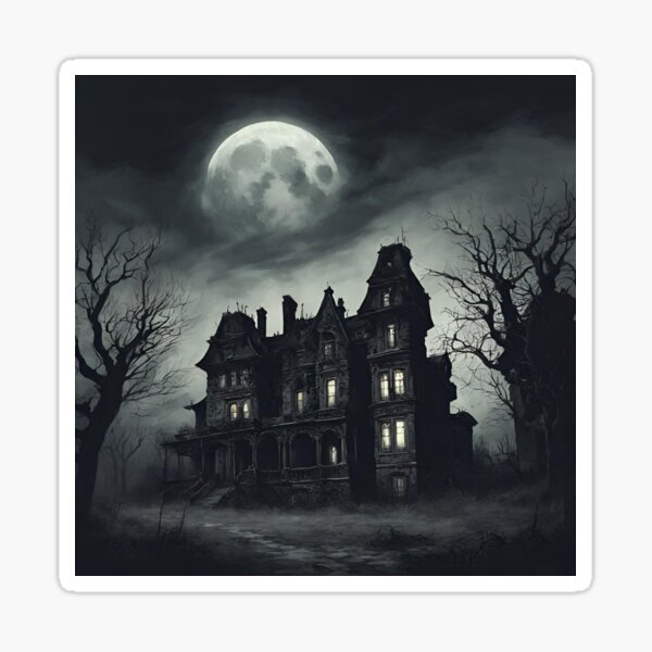 Item preview, Moonlit Manor of Shadows designed and sold by cozycozyart.
