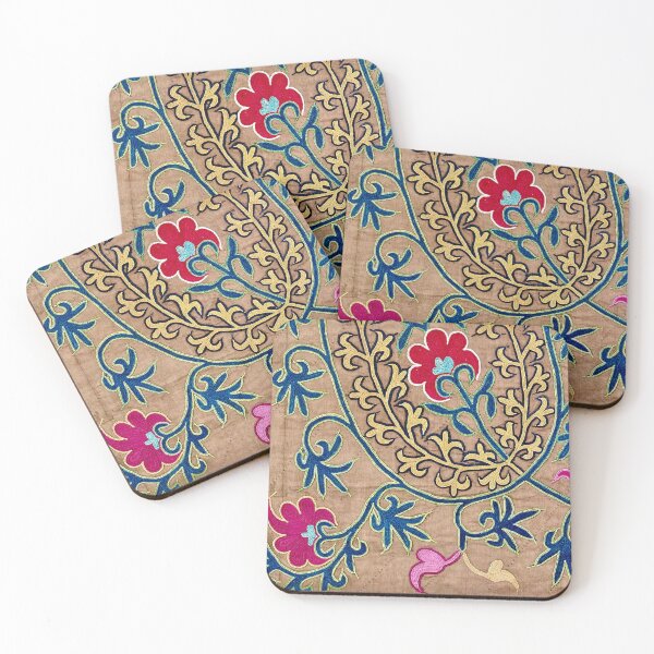 Item preview, Lakai Suzani Uzbekistan Prayer Rug designed and sold by Vicky Brago-Mitchell®.