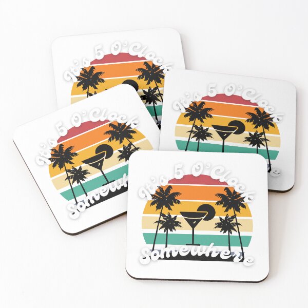 Item preview, It's 5 O'Clock somewhere funny margarita retro vintage design designed and sold by Sukis-shop.