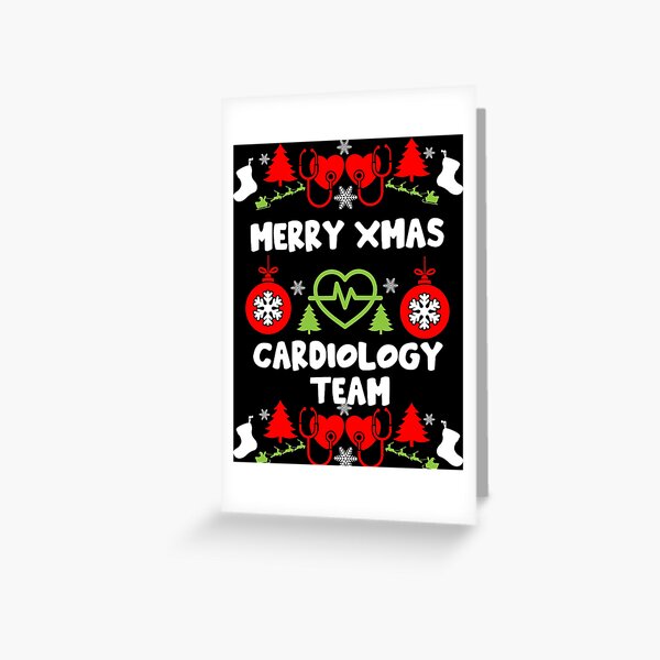 Christmas ECG Trace Funny Card | Doctor/Nurse/Paramedic Birthday | store Cardiology Humour | Merry Christmas Tachycardia