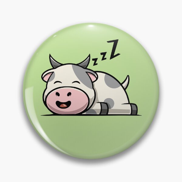 Item preview, Cute cow sleeping cartoon illustration designed and sold by cubbone.