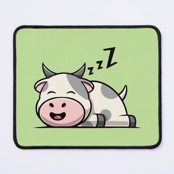Item preview, Cute cow sleeping cartoon illustration designed and sold by cubbone.