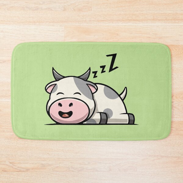 Item preview, Cute cow sleeping cartoon illustration designed and sold by cubbone.