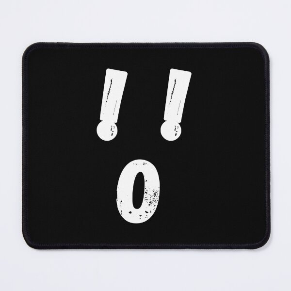 Item preview, Screaming face, white exclamation marks on a black background designed and sold by SplashTastic.