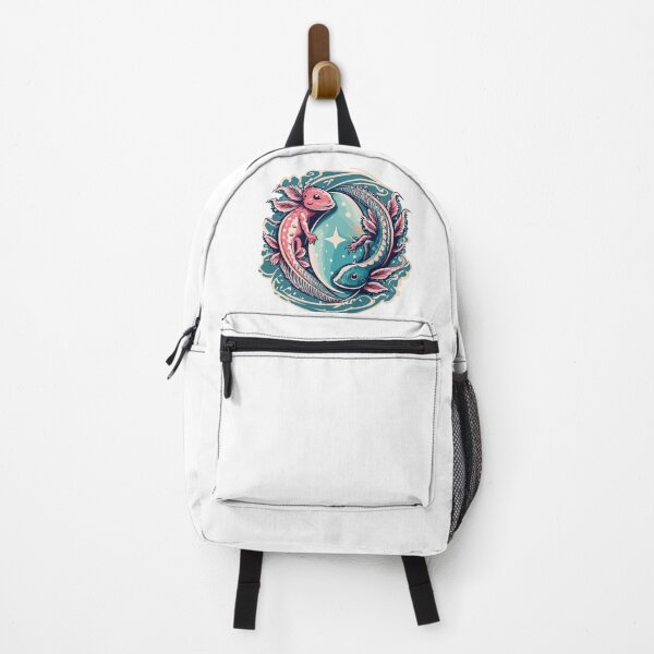 Item preview, Colorful Axolotl forming a yin yang formation designed and sold by TeeTokDesign.