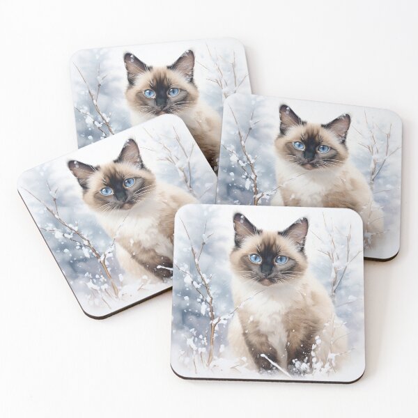 Item preview, Siamese Cat in the Snow designed and sold by Elisabeth Lucas.
