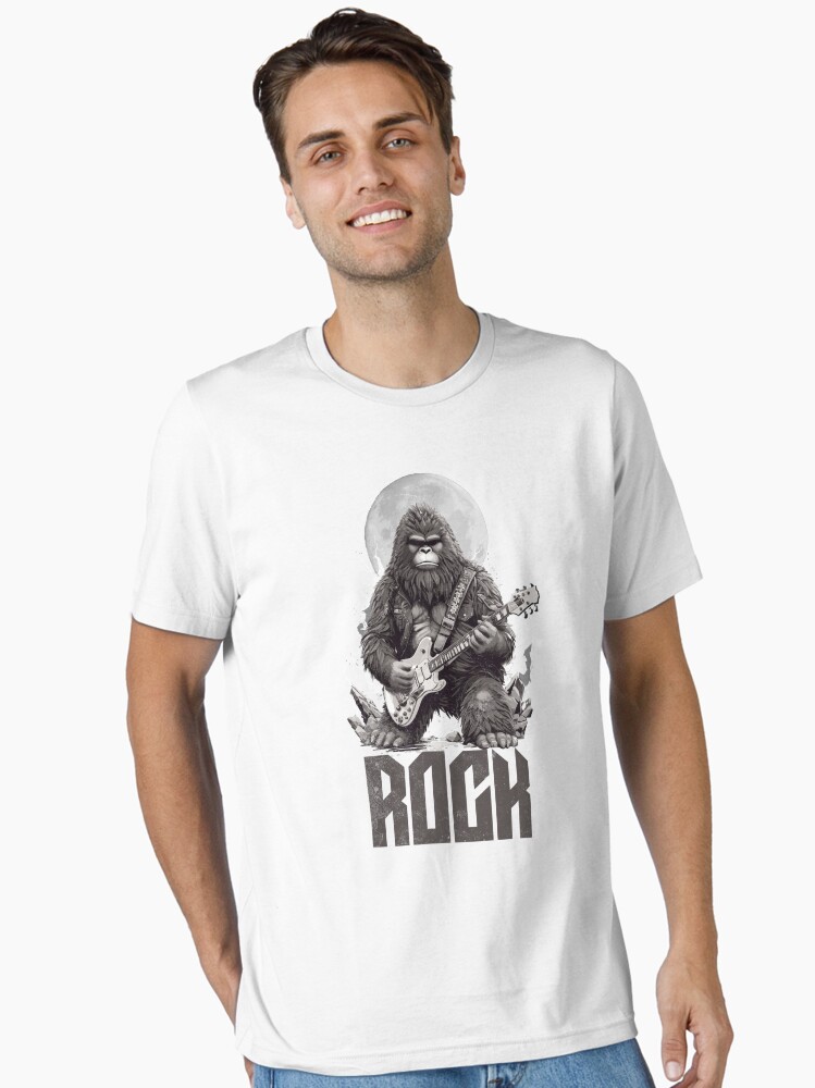 Sasquatch Electric Guitar Vintage Bigfoot Rock & Roll Shirt