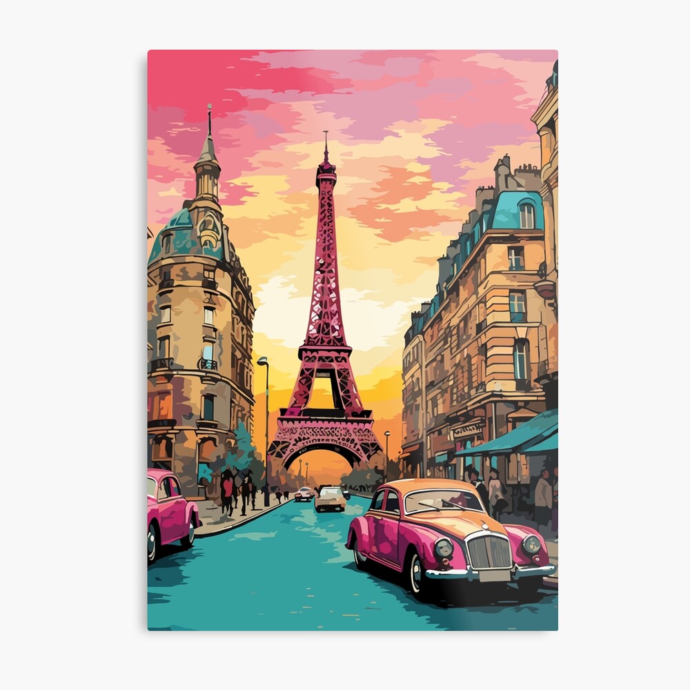 Paris Eiffel tower wall art Acrylic painting Canvas French decor Painting  by IrinJoyArt Art