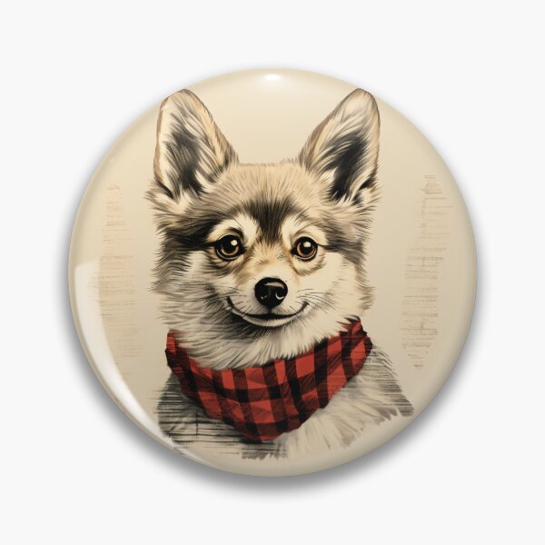 Aperçu de l'œuvre Alaskan Klee Kai Christmas Plaid Watercolor créée et vendue par rafaeltto.