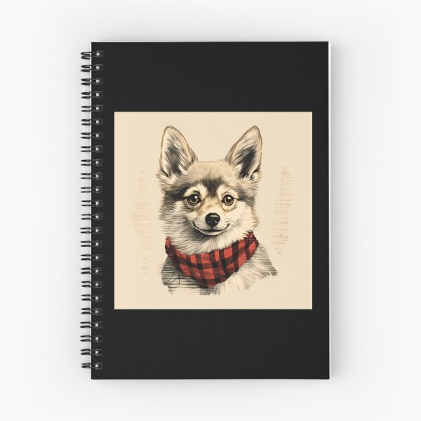 Aperçu de l'œuvre Alaskan Klee Kai Christmas Plaid Watercolor créée et vendue par rafaeltto.