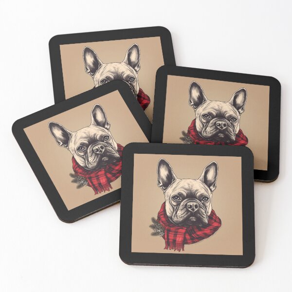 Item preview, American Bulldog Christmas Plaid Watercolor designed and sold by rafaeltto.