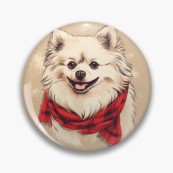 Item preview, American Eskimo Christmas Plaid Watercolor designed and sold by rafaeltto.