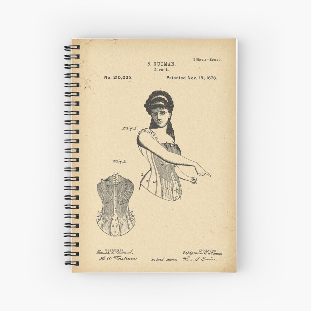 1878 Patent Corset history fashion invention Poster for Sale by