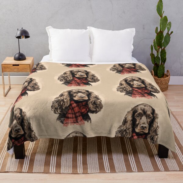 Item preview, American Water Spaniel Christmas Plaid Watercolor designed and sold by rafaeltto.