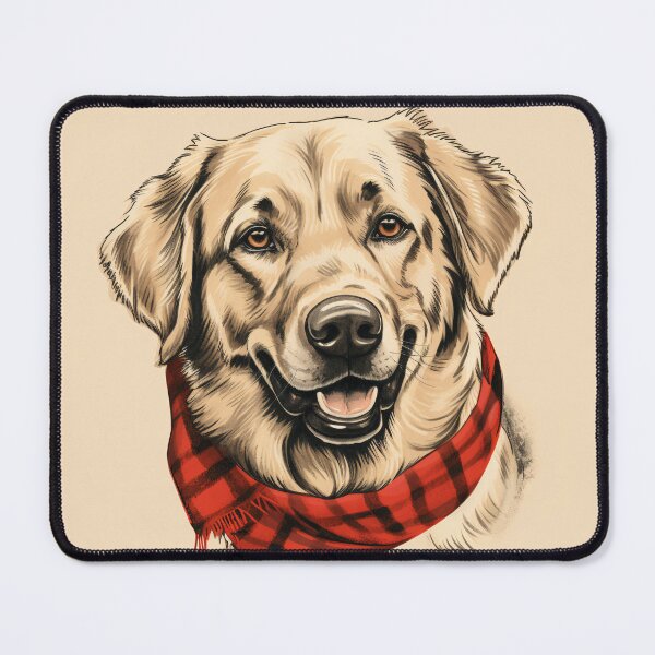 Item preview, Anatolian Shepherd Christmas Plaid Watercolor designed and sold by rafaeltto.