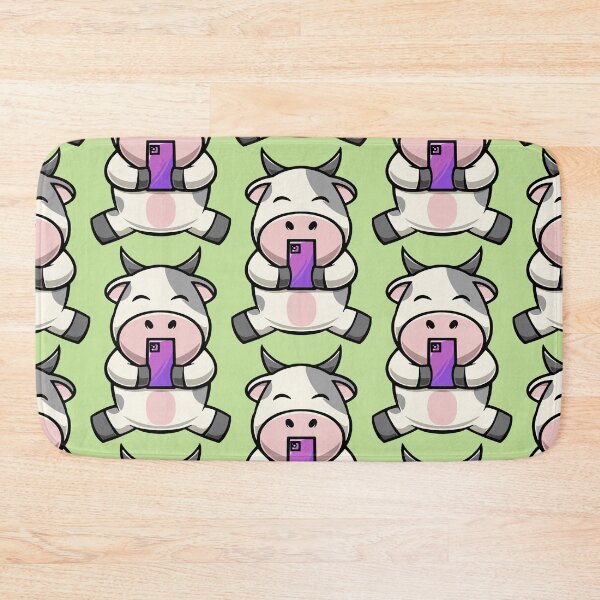 Item preview, Cute baby cow selfie cartoon illustration designed and sold by cubbone.