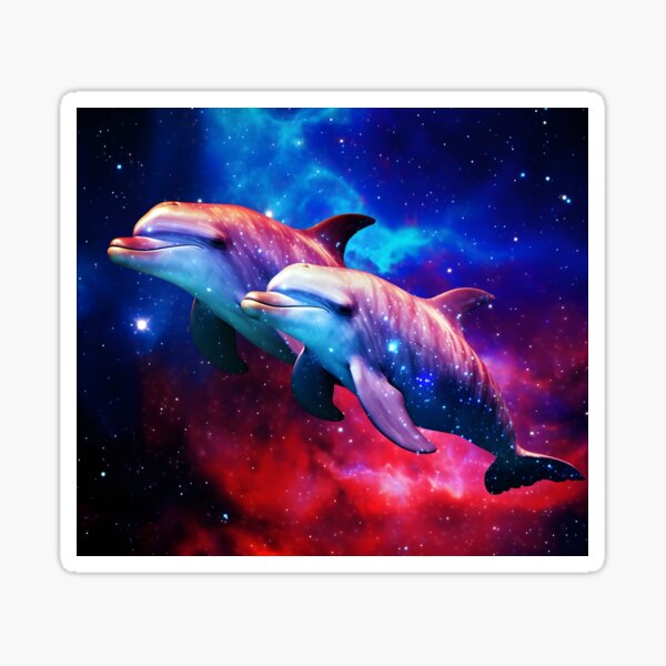 Item preview, Dolphins Swimming Through The Universe designed and sold by Snarky Papa.