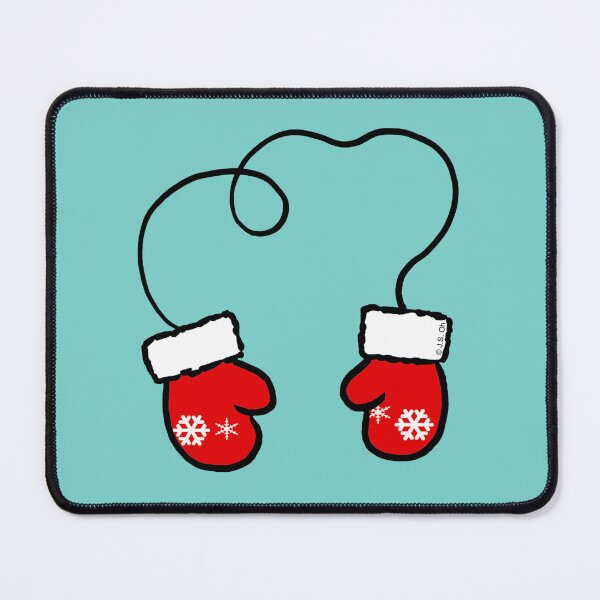 Item preview, red winter Christmas mittens designed and sold by CuteCartoon.