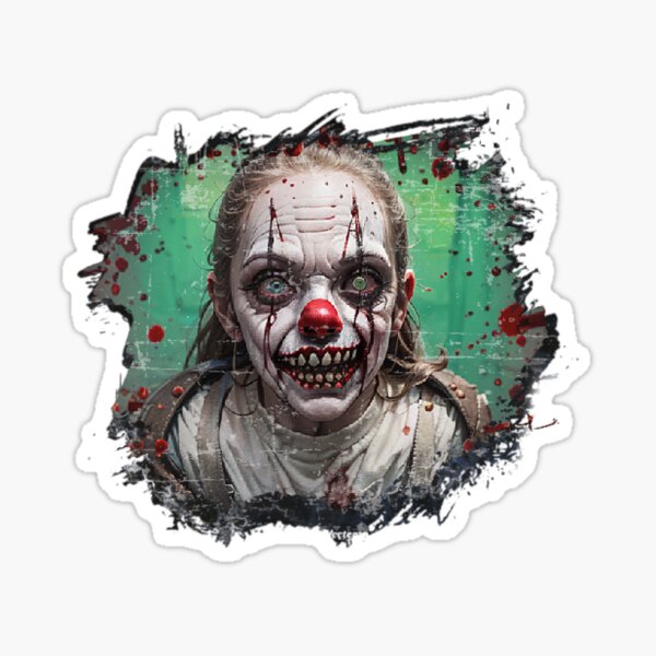 Artikel-Vorschau von Gruseliges, entspanntes Halloween-Clownmädchen, designt und verkauft von AGED Limited.
