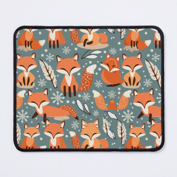 Item preview, Enchanting Winter Woodland Creature Fox Pattern designed and sold by Tamas Das.