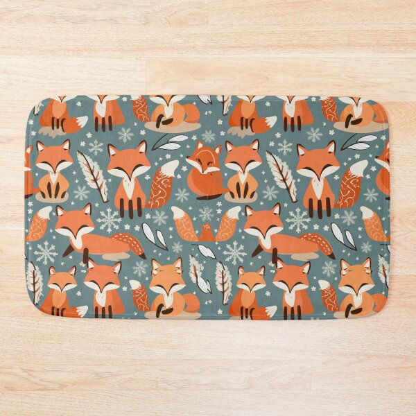 Item preview, Enchanting Winter Woodland Creature Fox Pattern designed and sold by Tamas Das.