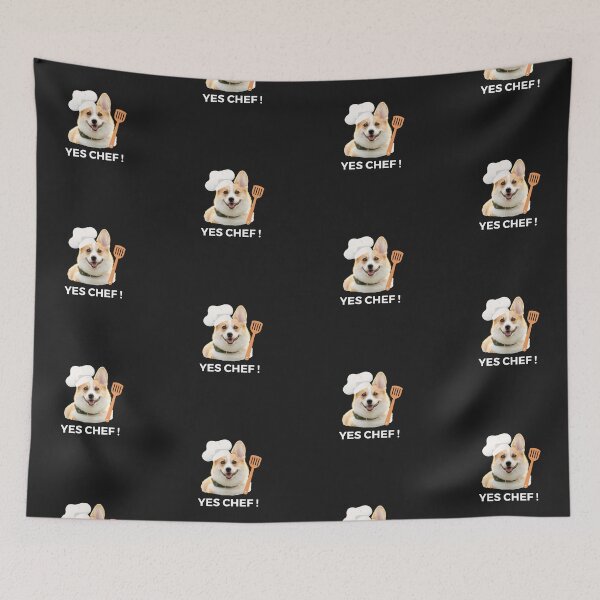 Item preview, Cook Corgi answer the head chef, Yes chef in the kitchen designed and sold by Kissudesign.