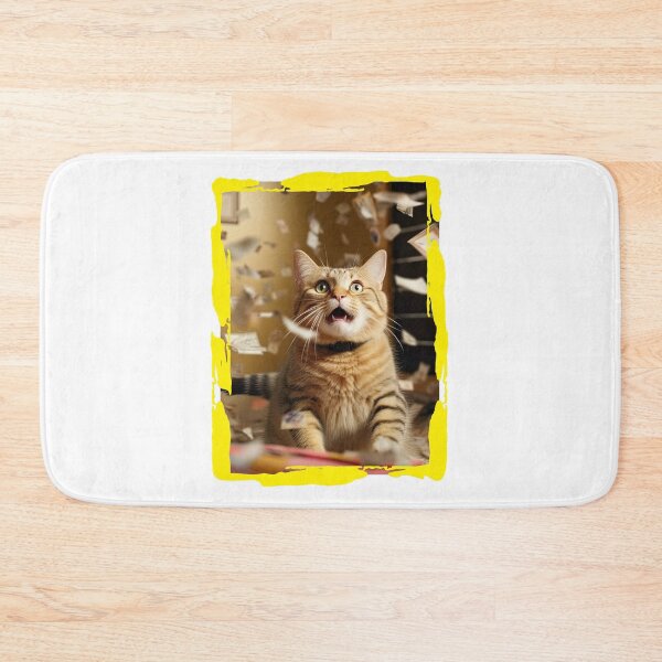 Item preview, ginger cat, surprised cat, cat in frame, tabby cat designed and sold by GreyStanzione1.