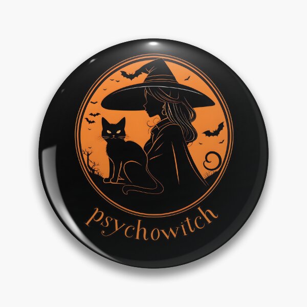 Item preview, Psycho Witch Silhouette with Black Cat designed and sold by DevemDavam.
