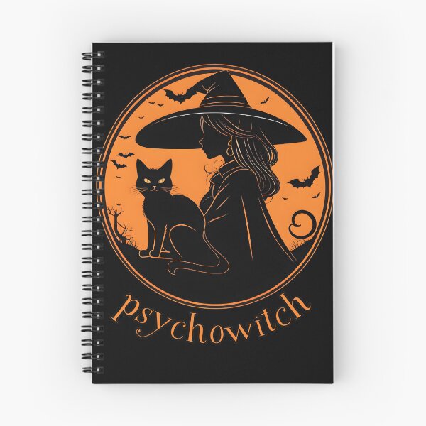 Item preview, Psycho Witch Silhouette with Black Cat designed and sold by DevemDavam.