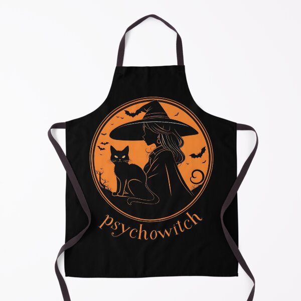 Item preview, Psycho Witch Silhouette with Black Cat designed and sold by DevemDavam.
