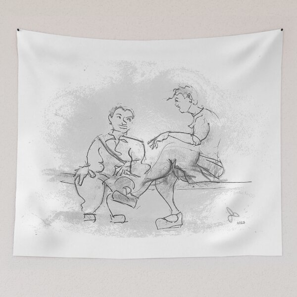 Item preview, friends talking... untitled    designed and sold by gordonartist1.