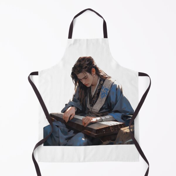 Item preview, a handsome man playing the guqin realistic art designed and sold by Railvas.