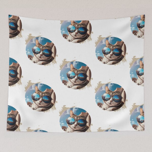 Item preview, cat wear sunglasses, cat with sunglasses, cat with fashion sunglasses designed and sold by GreyStanzione1.