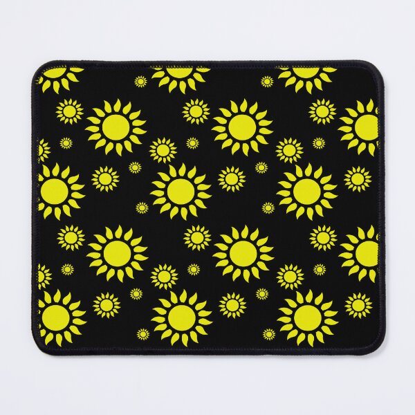 Item preview, Yellow Black Sun Abstract Pattern designed and sold by PatternTitan.