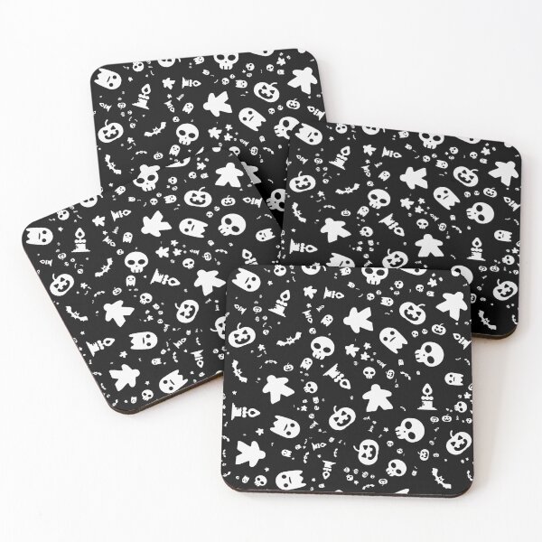 Item preview, Meeple Halloween Pattern Board Games designed and sold by pixeptional.